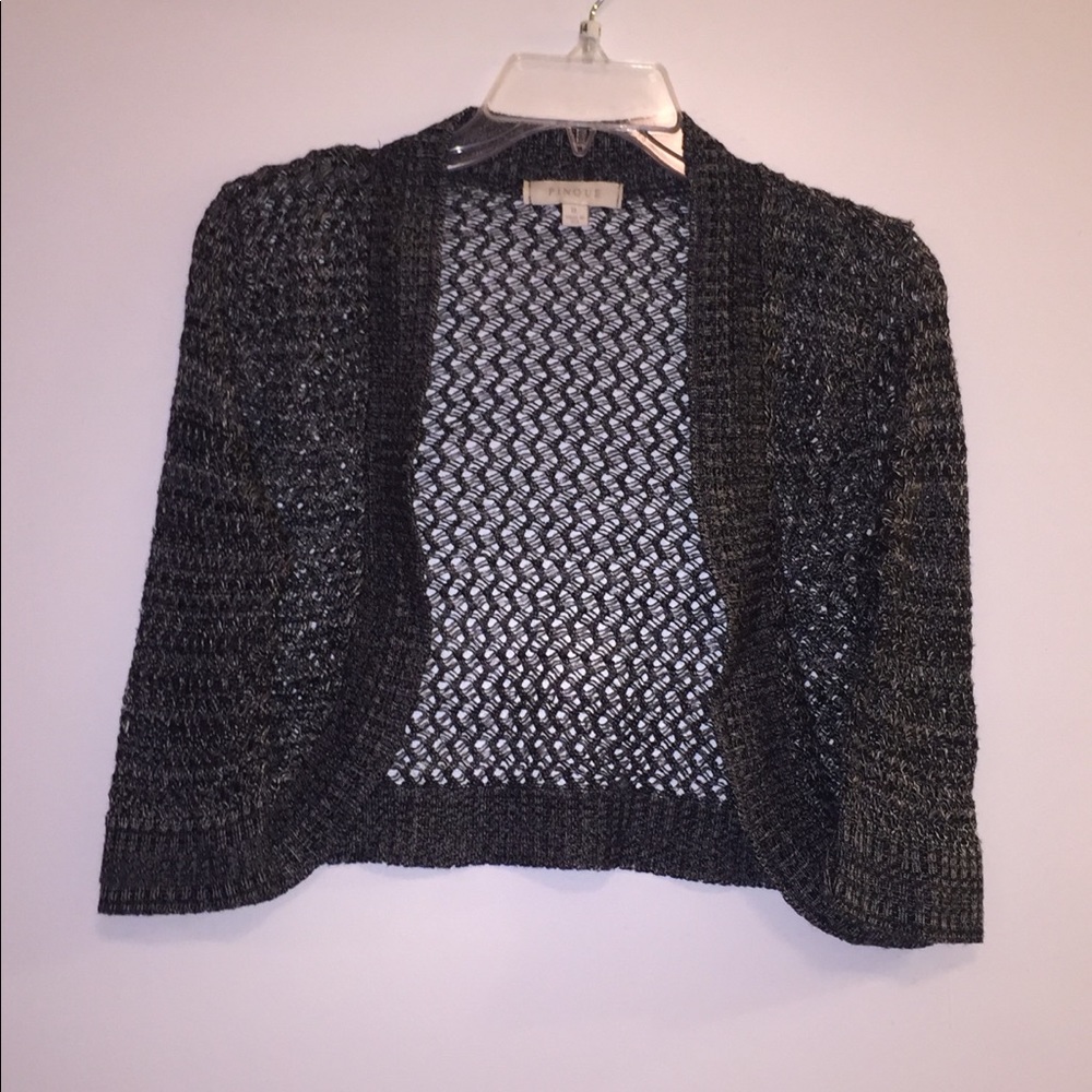 Black Crochet Shrug